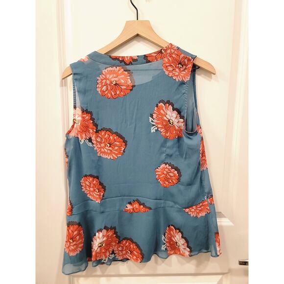 Cabi Style 3445 Blushing Floral Sleeveless Blouse - Picture 5 of 6